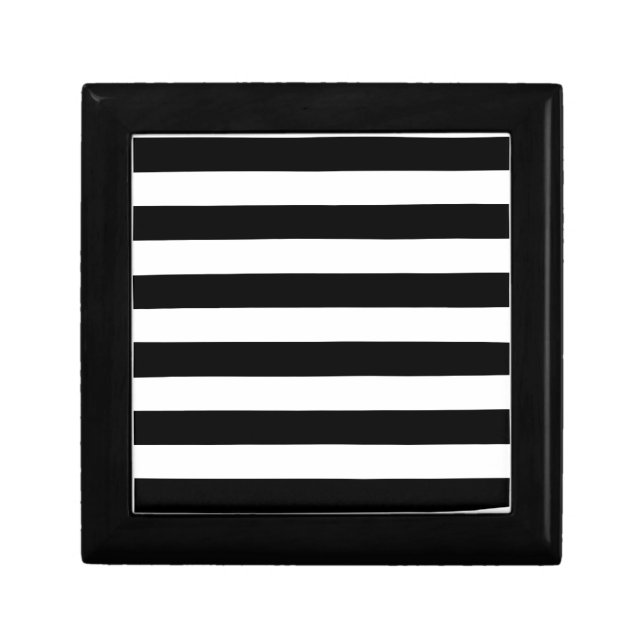 Black and White Striped Gift Box (Front)