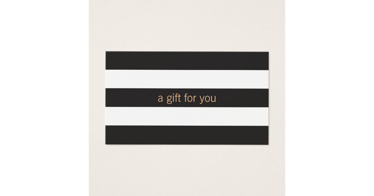 Black and White Striped Gift Card | Zazzle.com