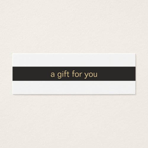 Black and White Striped Gift Card Business Card