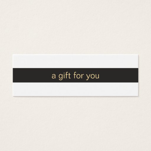 Customizable Black and White Striped Gift Card Business Card
