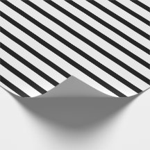 Black and White Striped Gift Wrap