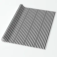 Wrapping Paper: Black Pinstripe {Gift Wrap, Birthday, Holiday, Christmas}