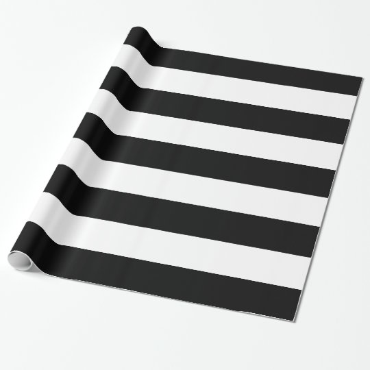 Black and White Striped Gift Wrapping Paper