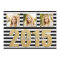 Black and White Striped, Glitter Gold Graduation