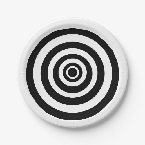 Black and white striped Halloween Party Plate