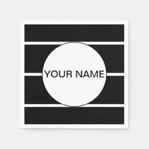Black And White Striped Napkins