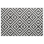 Black and White Striped Op Art Geometric Pattern Fabric