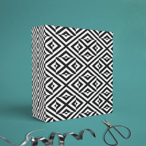 Black and White Striped Op Art Geometric Pattern Wrapping Paper