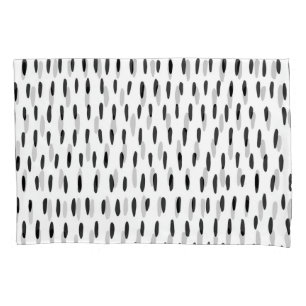 Black and white striped pattern: hand-drawn pillow case