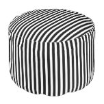 Black And White Striped Pattern Pouf Seat at Zazzle