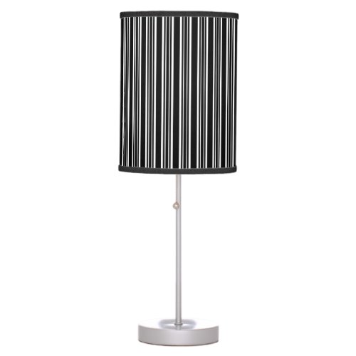 Black And White Striped Pattern Table Lamp