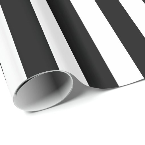 Black and White Striped Pattern Wrapping Paper Zazzle