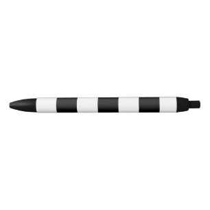 Black and White Striped Pen (Black Ink)