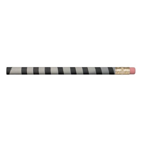 Black and White Striped Pencil