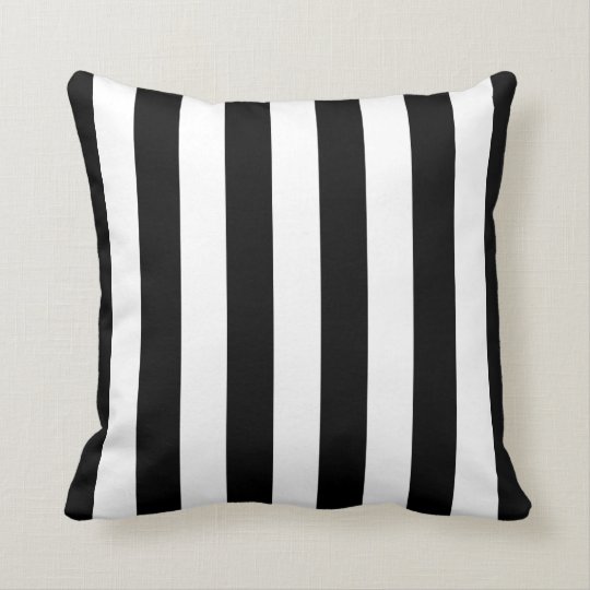 Black and White Striped Pillow