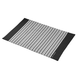 Black and White Striped Placemat