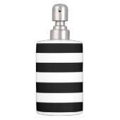 Black and White Striped Stylish Modern Decor Bathroom Set (Front)