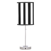 Black and White Striped Table Lamp (Back)