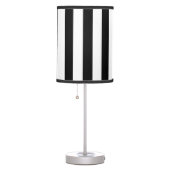 Black and White Striped Table Lamp (Right)