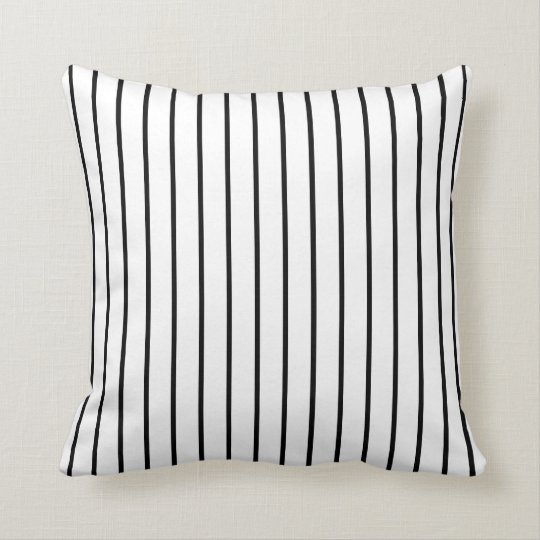 Black And White Striped Throw Pillow Zazzle Com