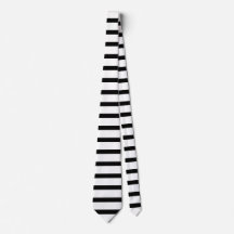 Black and White Striped Tie