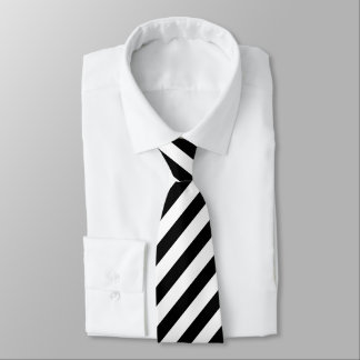 Black And White Striped Tie
