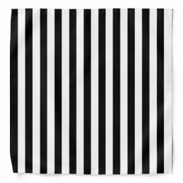 Black And White Striped Trendy B&amp;W Template Bandana