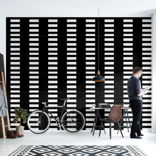 Black and White Striped  Wallpaper