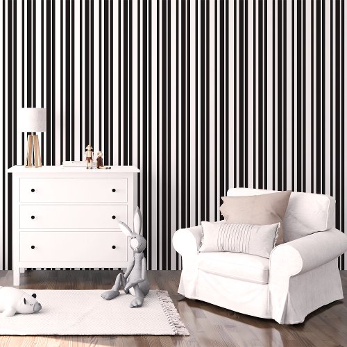 Black and White Striped Wallpaper