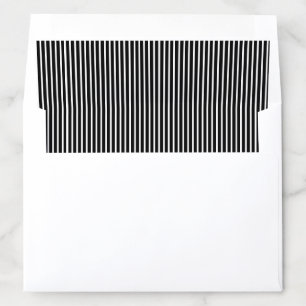 Black and White Striped Wedding Envelope Liner