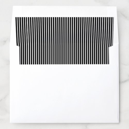 Black and White Striped Wedding Envelope Liner