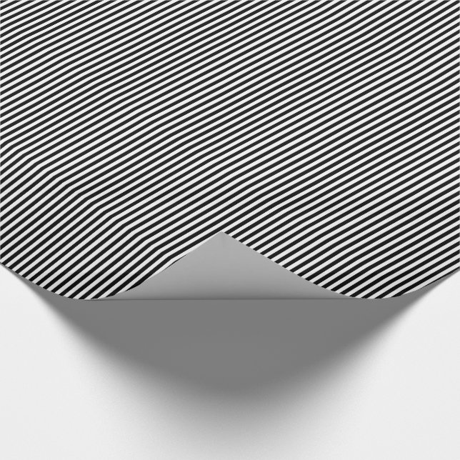 Black and White Stripes 09-Gift Wrapping Paper (Corner)