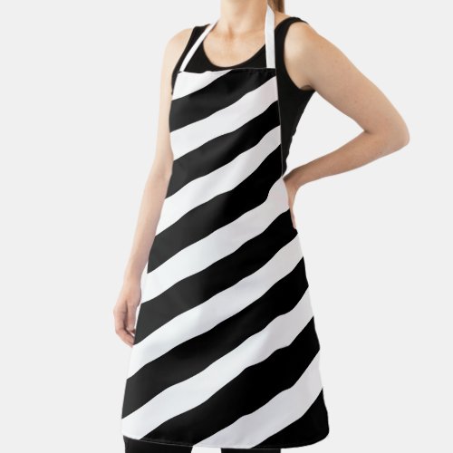 Black and White stripes Apron