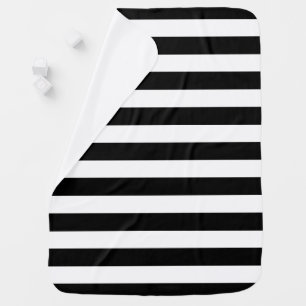 Black and White Stripes Baby Blanket