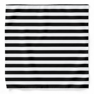 Black and White Stripes Bandana