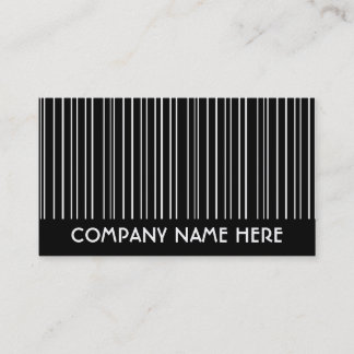 black and white stripes business card