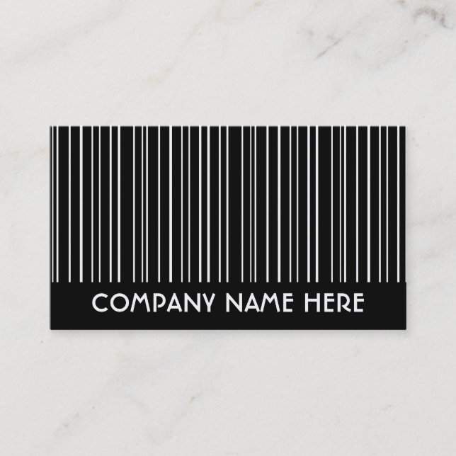 black and white stripes business card (Front)
