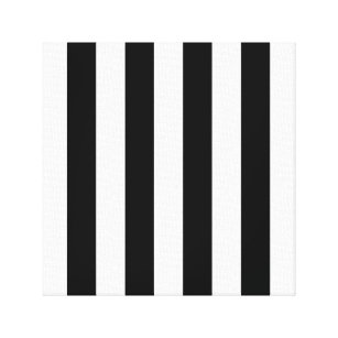 Black And White Stripes Canvas Art & Prints | Zazzle