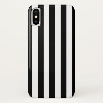 Black And White Stripes Iphone Xs Case by cliffviewcases at Zazzle