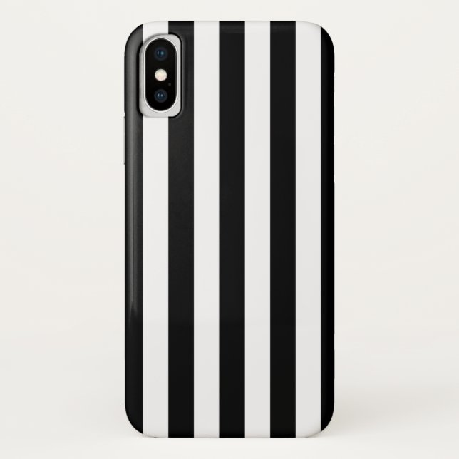 Black and White Stripes Case-Mate iPhone Case (Back)