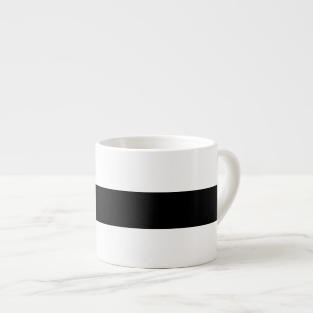 Black And White Stripes Classic Espresso Cup (Front Right)