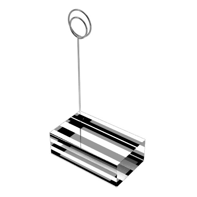 Black And White Stripes Classic Table Card Holder (Corner)