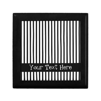 Black and White Stripes Customizable Gift Box