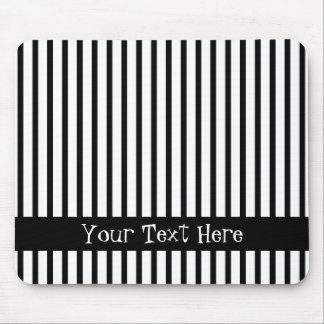 Black and White Stripes Customizable Mouse Pad