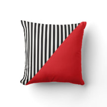 Black and white stripes & diagonal red pattern