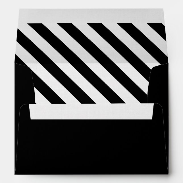 Black and White Stripes Envelope (Back (Bottom))