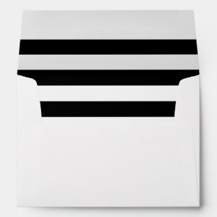 Black and White Stripes Envelope