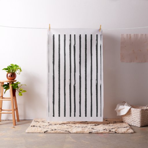 black and white stripes fabric