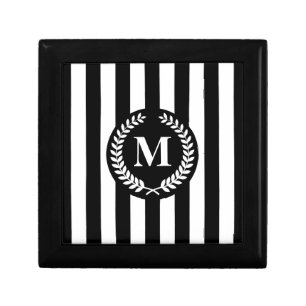 Black and White Stripes Gift Box