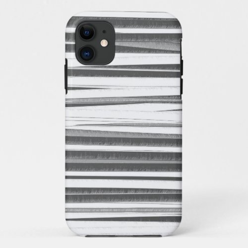 Black and white stripes graphic art iPhone 11 case